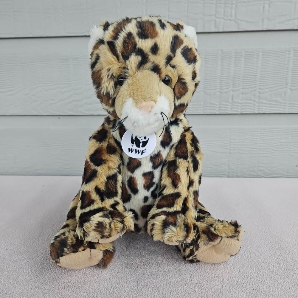 Build a Bear WWF Spotted Leopard Plush 12" BAB Stuffed Retired Medallion Cat